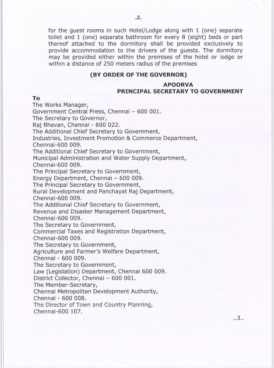 arvindgunasekar's tweet photo. Tamil Nadu Govt passes order making it mandatory for hotels and lodges to provide accommodation to the drivers of the guests.
Progressive move ππ» https://t.co/irnY7ITG35