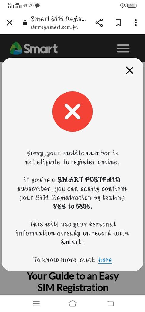 adrielap22's tweet photo. @LiveSmart cant register.. im not postpaid subscriber. https://t.co/49pFPOecjc