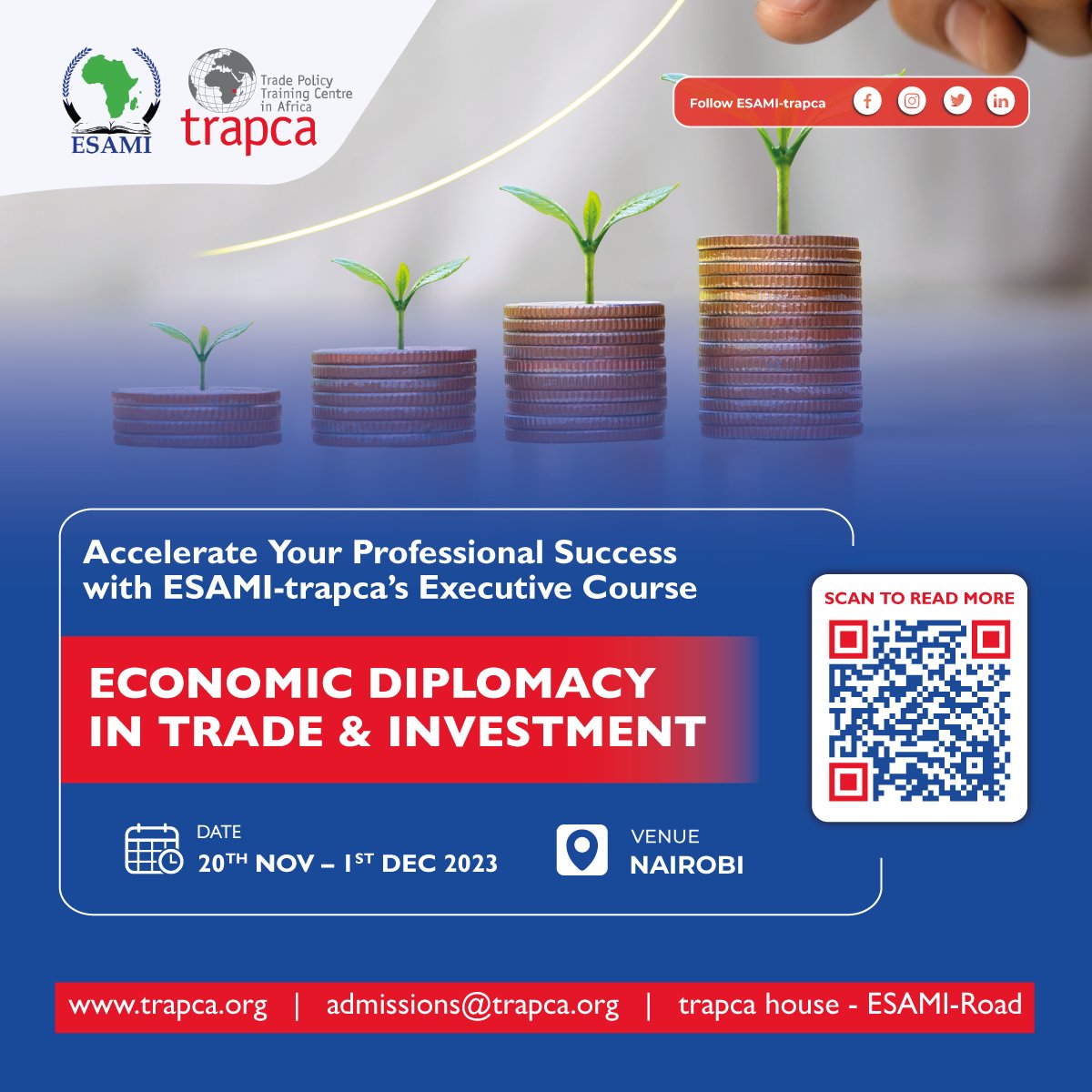 esami_trapca's tweet photo. Are you ready to unlock new opportunities in the world of international trade and investment?

Join us for our exclusive Executive Course on Economic Diplomacy in Trade &amp; Investment!

Learn more: https://t.co/ozQ3E640iQ

#esamitrapca #EconomicDiplomacy #TradeandInvestment https://t.co/LiQzbjubHU