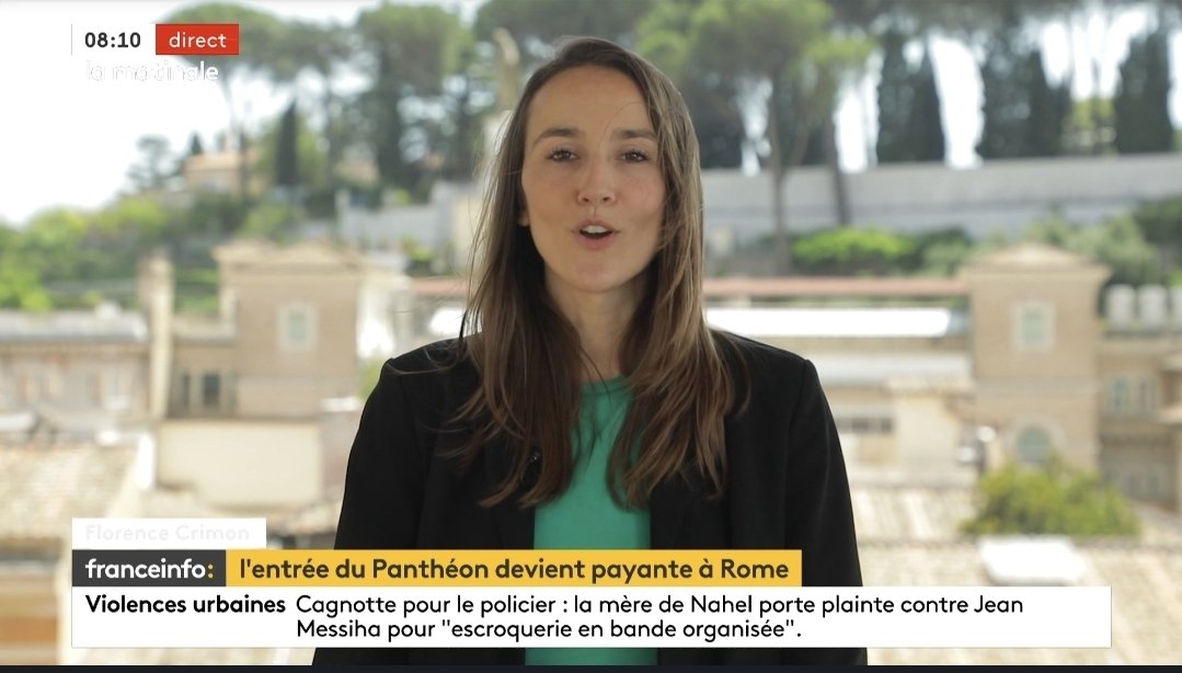 Excellent sujet dans la matinale de @franceinfo TV 
L'entrée du Panthéon devient payante à Rome @FlorenceCrimon