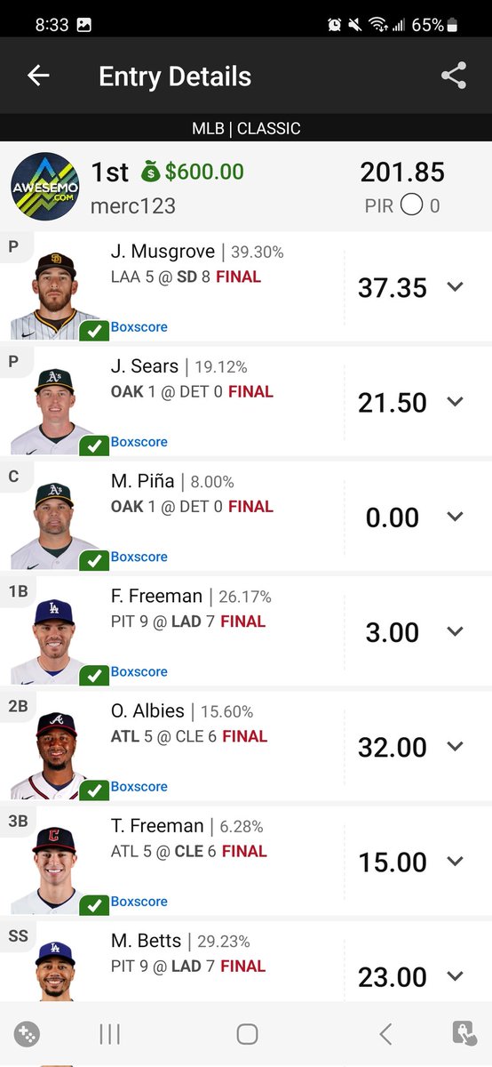 MerculiefAlex's tweet photo. @StokasticHOF took down the .50 and .25 on draftkings tonight, all thanks to the tools and expert analysis from the stokastic team. https://t.co/btRE5qNe8F