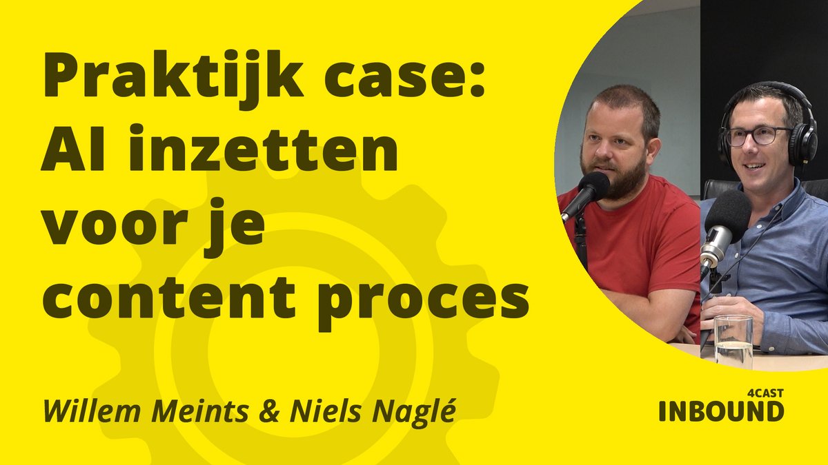 Hoe zet je AI in voor het automatiseren van je content proces? @willem_meints en <a href="/NielsNagle/">Niels Naglé</a> vertellen erover in een nieuwe Inbound4Cast inbound4cast.com/nl/podcasts/pr…