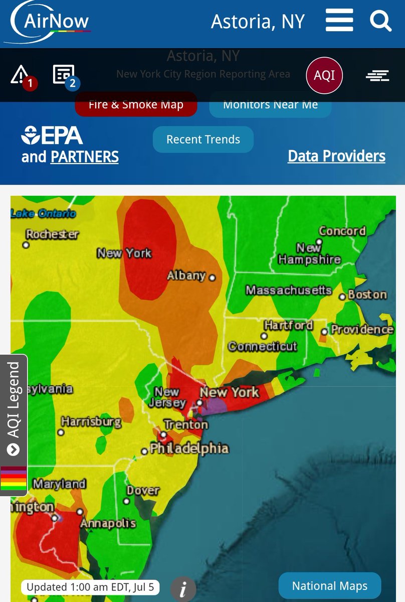 Air Quality just became Hazardous in NYC. Go figure. #NYC #AirQuality #AirPollution #ToxicAir #NewYork #NewYorkCity #NY #NewYorkNewYork