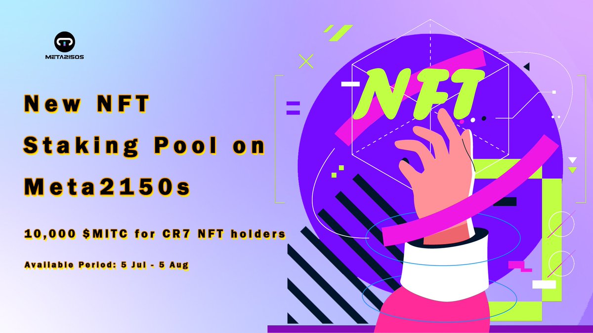 Who doesn't love <a href="/Cristiano/">Cristiano Ronaldo</a>? Join Meta2150s ForeverCR7 Special, show your love for Ronaldo! ❤️

1⃣ Stake your #CR7 #NFT at <a href="/Meta2150s/">Meta2150s | Metabot on Solana</a> 
2⃣ Earn 10,000 $MITC in 30 days

Claim staking booster 🫳 galxe.com/Meta2150s/camp…

⚽️ meta2150s.com/#/staking
More meta2150s.medium.com/stake-your-cr7…