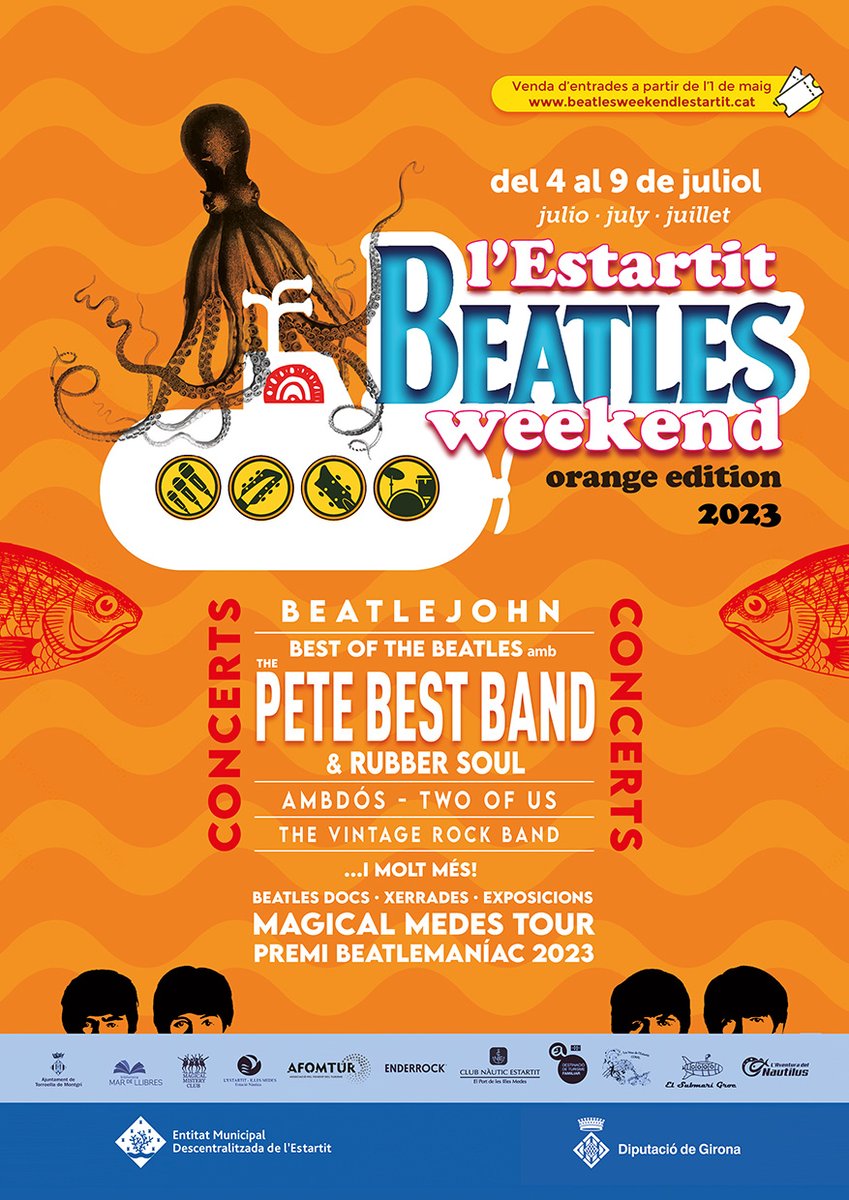 EMDlEstartit's tweet photo. La #Beatlemania torna un any més a #lEstartit amb el #BeatlesWeekend
📰 @enderrock 

🔗https://t.co/Ciqa5AoFo8

#lestartitésmúsica #somlestartit #reculldepremsa https://t.co/qFYs3yHFDQ