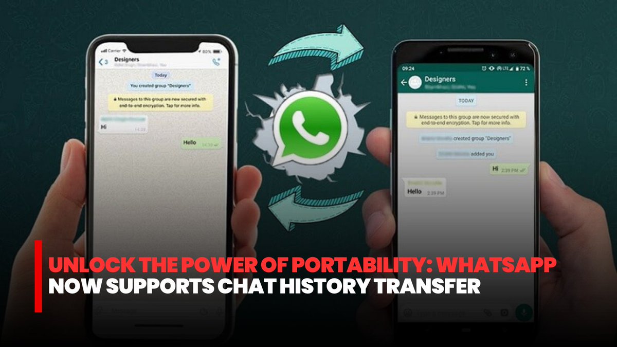 ModernYou_MU's tweet photo. This new feature will make it easier to transfer chat history and other large media files from one smartphone to another.
#WhatsApp #WhatsAppNews #Meta #newfeature #Facebook_whatsapp #facebook_twitter #TechNews #techtwitter https://t.co/H8IQ7s5nDI
