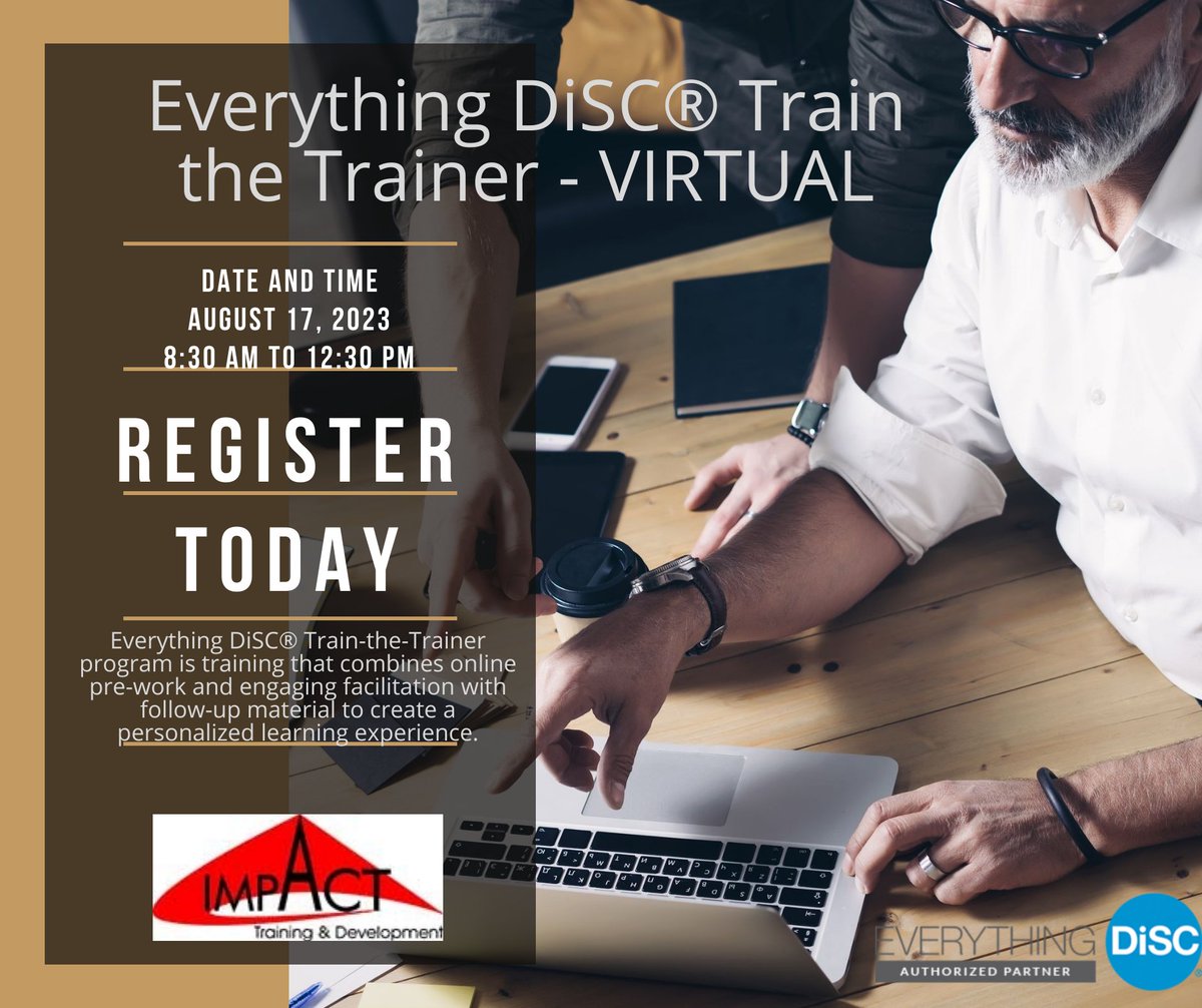 impacttraindev's tweet image. #TTT #EverythingDiSC #VirtualTrainer #HR #Coaches #Consultants