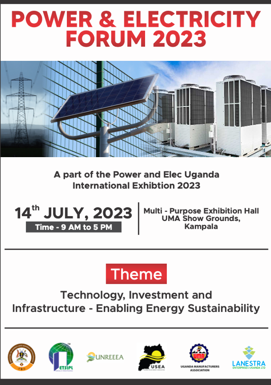 unreeea's tweet photo. Join us at the "Power &amp; Electricity Forum 2023" during the Power &amp; Elec Uganda International Exhibition

🗓️: Friday, 14th July 2023 
📍: UMA Show Grounds Kampala

Theme: Technology, Investment, &amp; Infrastructure – Enabling Energy Sustainability

Register👉 https://t.co/yiyAmPaNFX https://t.co/TExxIP9iZk