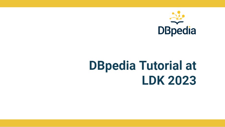 dbpedia's tweet image. 📢 We are happy to announce that we will organize a #DBpediaTutorial on  September 13, 2023 in #Vienna. ⏰ This tutorial will  be part of the @LDKconference. 
🎫 Please keep in mind that registration closes on the 10th of July 2023. GET YOUR TICKET NOW! 
👉bit.ly/dbpedialdk