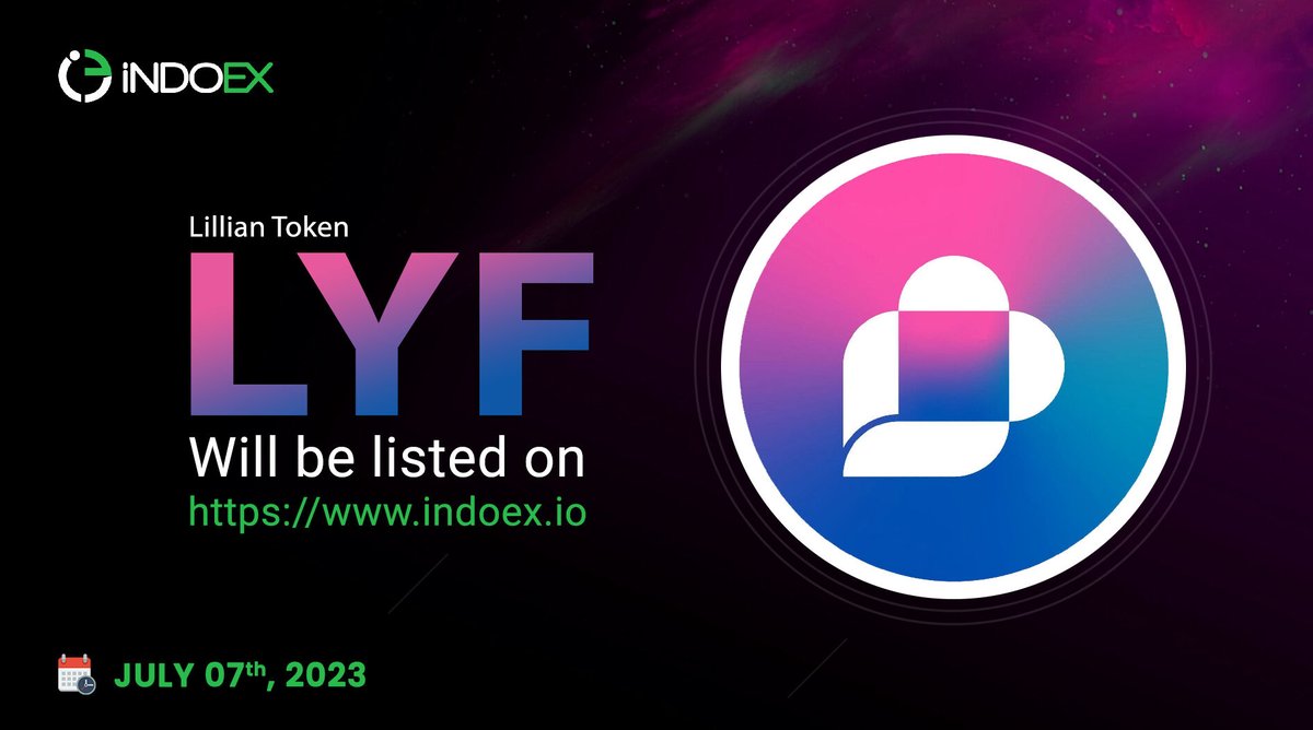 Indoex_LTD's tweet photo. Lillian Token (LYF) 
Upcoming Listing on July 7th 2023
Visit: https://t.co/IZcbPDCw5o
Twitter: https://t.co/hp6LroeL0N
TG: https://t.co/O986ym18PZ
Visit: https://t.co/QZA9JUjpxb 
Follow us on: https://t.co/7Po3C2eCnT
@LillianFinance https://t.co/CE0o5iVLMS