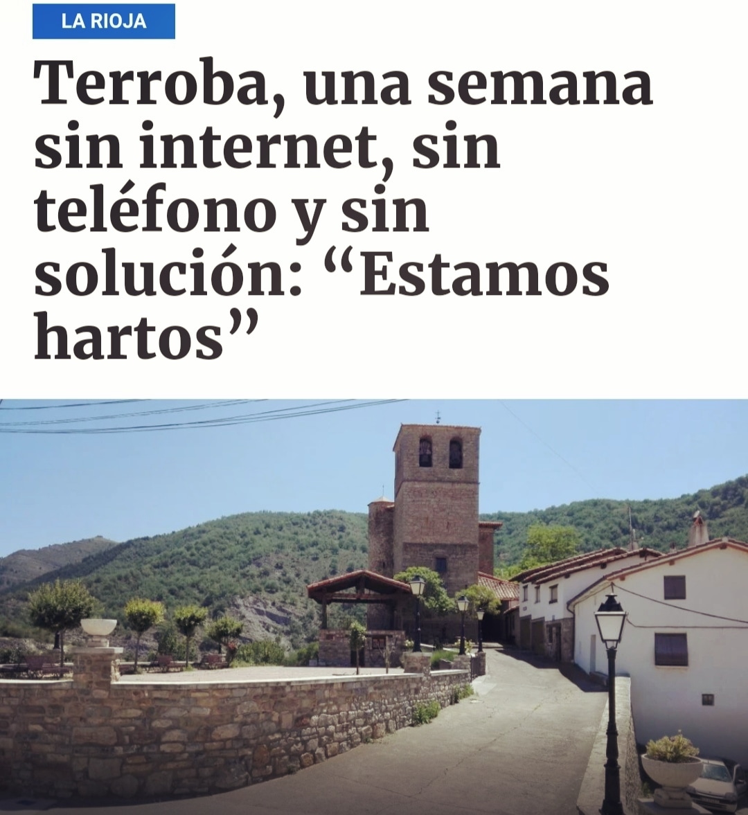 Cuando lo que no es normal pasa a convertirse en habitual. 

El día a día de las comunicaciones en Cameros...

Terroba.

nuevecuatrouno.com/2023/07/04/rio…