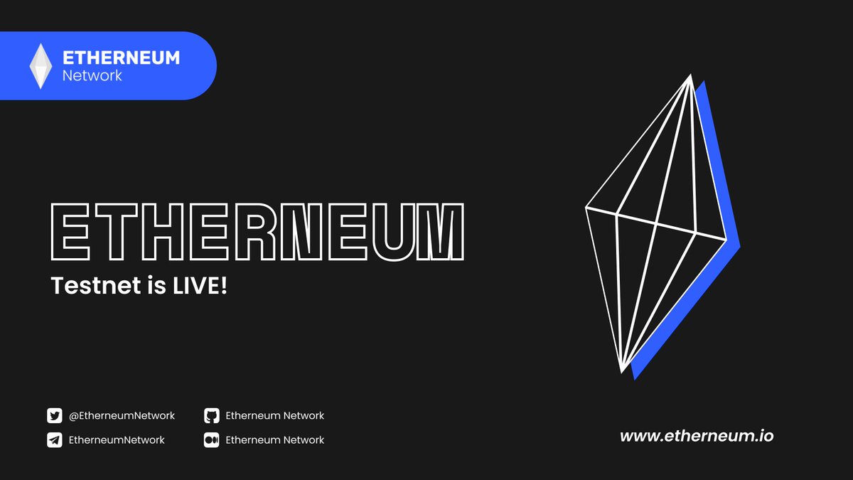 EtherneumCoin's tweet photo. ✨ Etherneum Testnet is live✨
Network Name : ETHERNEUM
RPC Url : https://t.co/sqeodGFp6a
Chain ID : 73261
Currency Symbol : ETX
Block Explorer URL : https://t.co/fc2RcQ3PU2
Faucet : https://t.co/hwNvo9Eq7a
$ETX #ETHERNEUM #ETX https://t.co/5mUUpmzEd7