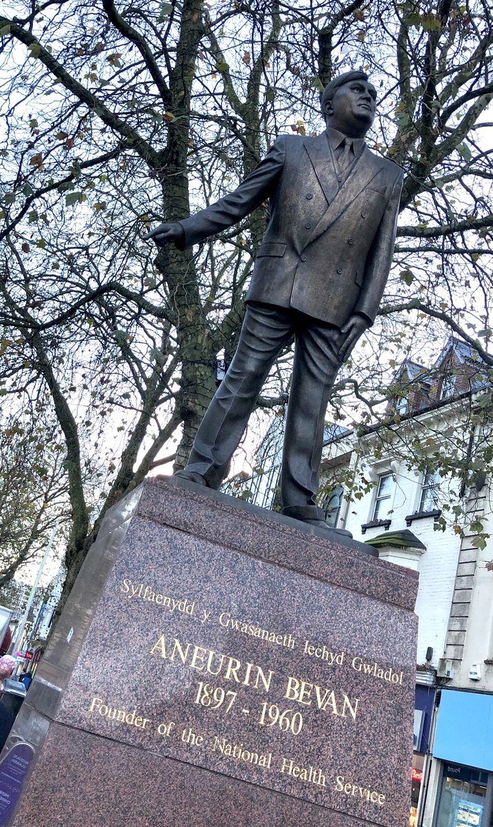 EmmaHarding01's tweet photo. ‘Illness is neither an indulgence for which people have to pay, nor an offence for which they should be penalised, but a misfortune, the cost of which should be shared by the community.’ Nye Bevan 

Happy 75th NHS! Wishing you a long &amp; secure life. 

#NHS75 #NyeBevan #Cardiff https://t.co/4rw4jMm0NW