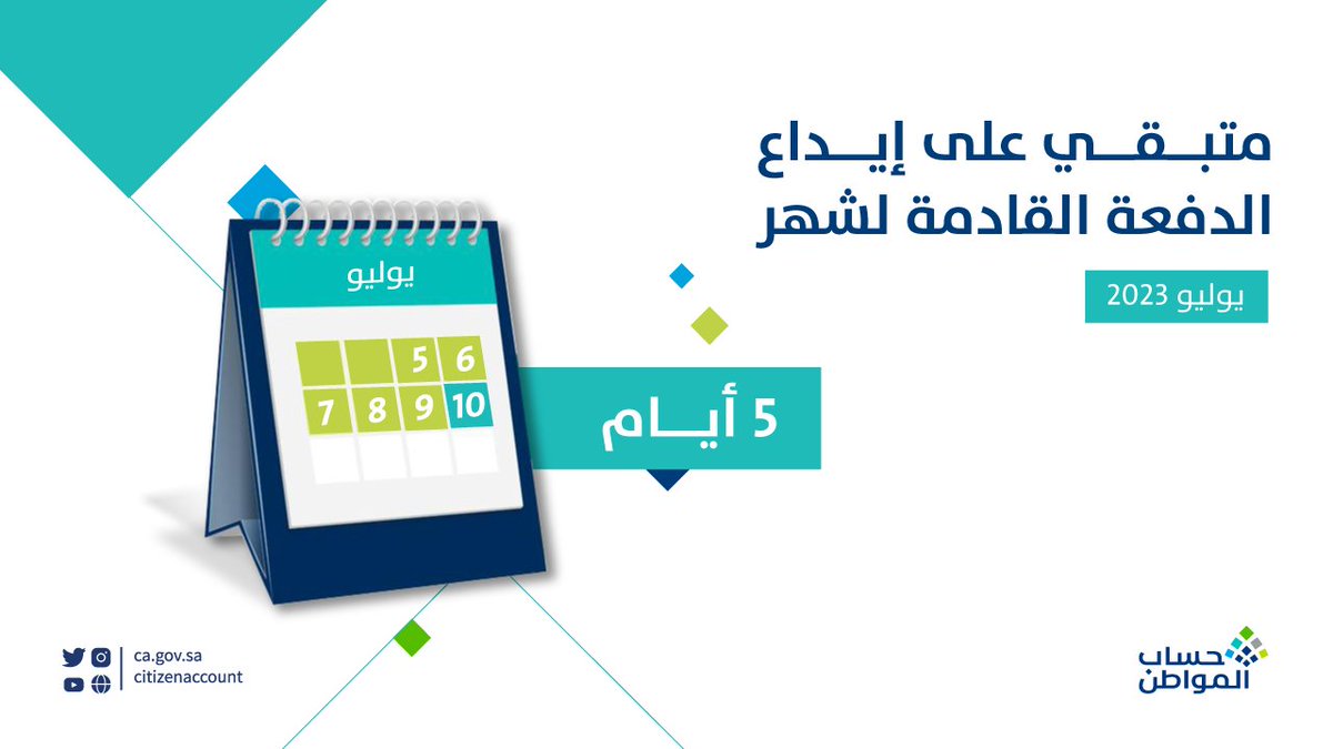citizenaccount's tweet photo. 5 أيام على إيداع الدفعة الـ 68 من برنامج حساب المواطن.. https://t.co/Xp2lgZaDOX