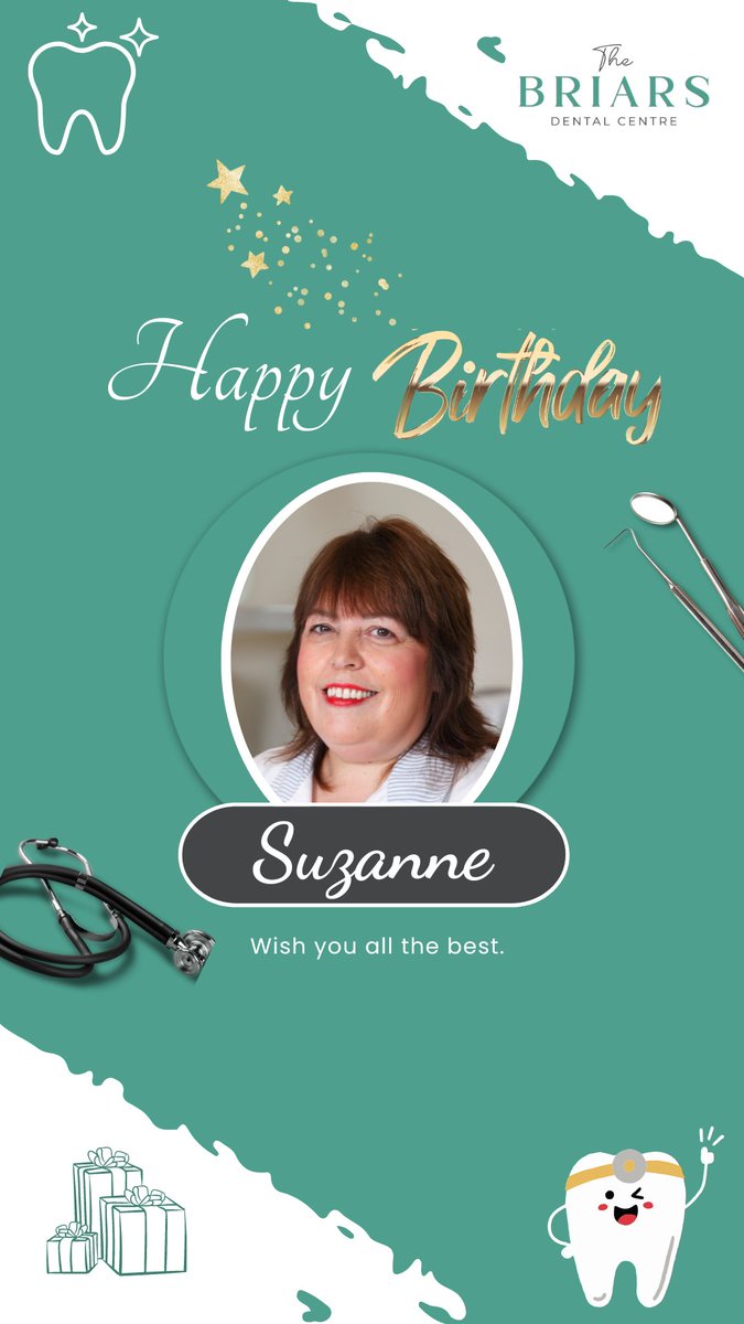Happy Birthday, Suzanne! 🎉🎂Sending our warmest wishes to Suzanne, our incredible dental nurse at The Briars Dental Centre, on her special day! Thank you for your hard work, dedication, and the exceptional care you provide to our patients every day. Enjoy your day, Suzanne!
