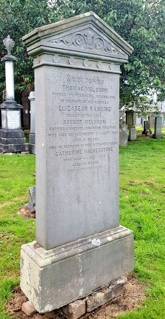 Day 6 of #RandomScottishGravestones.

The grave of Elizabeth Rankine and 'her attached friend', Catherine Halkerstone.

 Abernethy Kirkyard, Perthshire.
