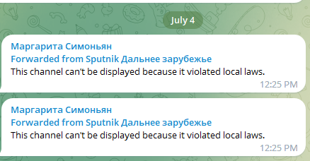 Shele100's tweet photo. @M_Simonyan Маргарита, у нас Sputnik и RT заблокированы. Делайте, пожалуйста, скрины, а не репосты. https://t.co/M5EQPht4iU