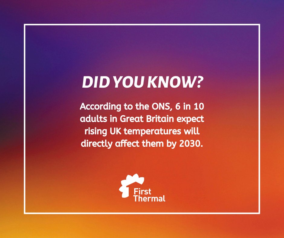 FirstThermal's tweet photo. 6 in 10 adults in Great Britain expect rising UK temperatures will directly affect them by 2030. With our thermal imaging technology, we can help you identify areas where you can make energy-efficient improvements that warm your home, not the planet. #ClimateAction https://t.co/xAQiLwt2s5