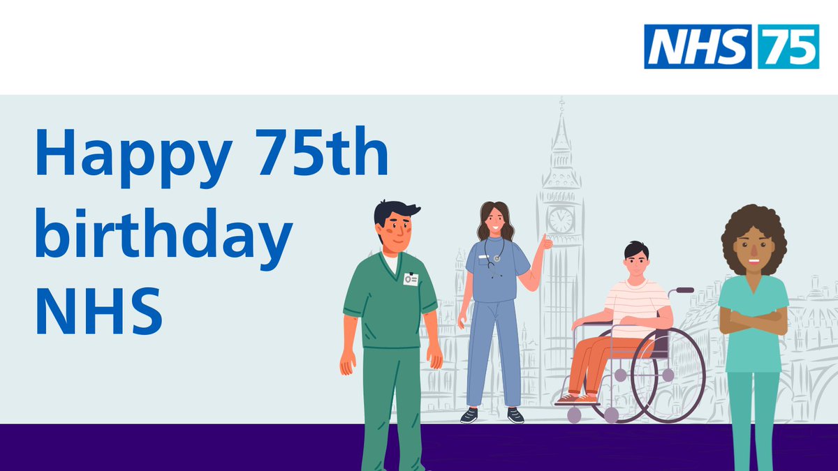 It's our 75th birthday anniversary!

Thank you to all our NHS colleagues, volunteers and support staff, past and present, for providing care to those who need it most for the last 75 years and for making a difference to lives every day.

#NHS75