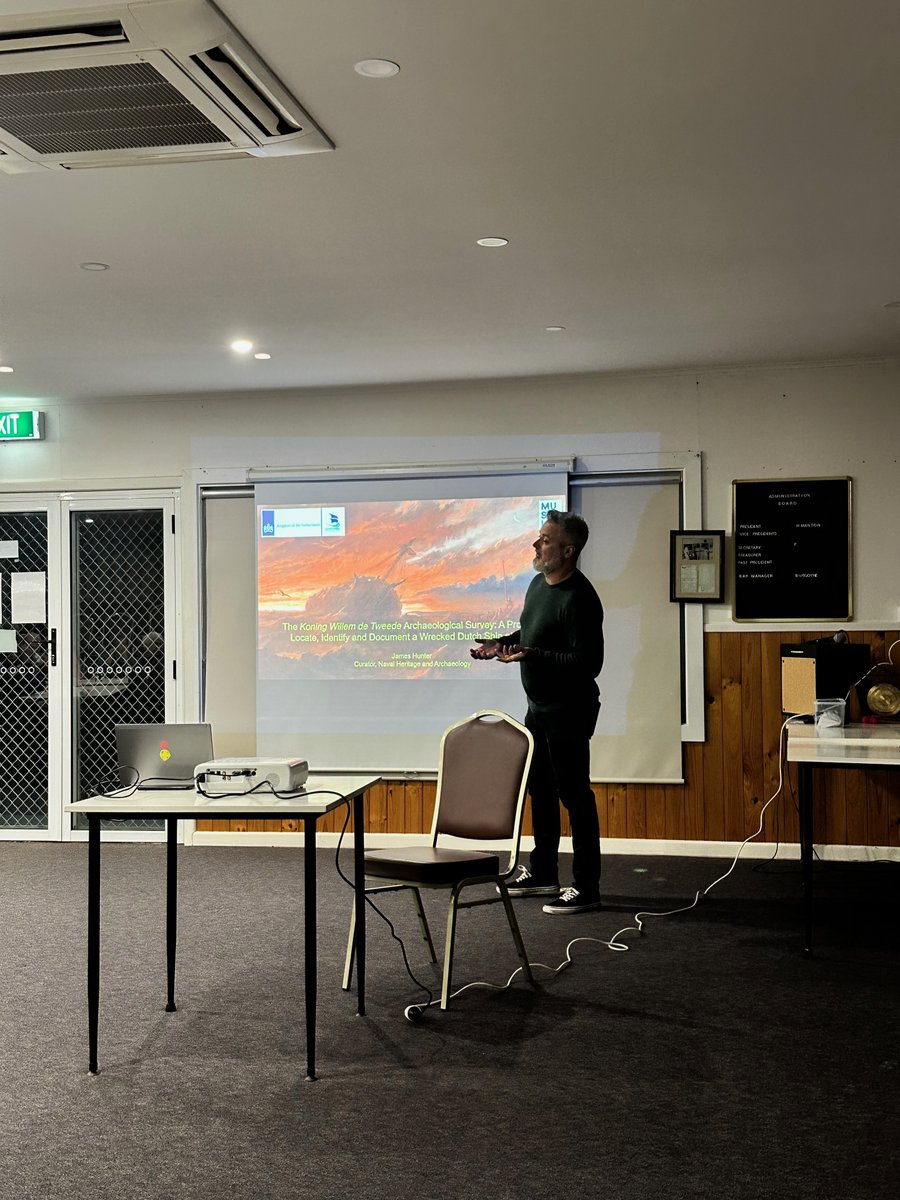 SilentworldFdn's tweet photo. (1/5) Once more we bid a sad farewell to Robe! However, this whirlwind trip has managed to still be jam packed with adventure. Dr James Hunter (ANMM) gave a well-attended talk at Robe’s bowling club on the 166th anniversary of the loss of Koning Willem de Tweede (30 June 1857). https://t.co/VfdKhoG5db