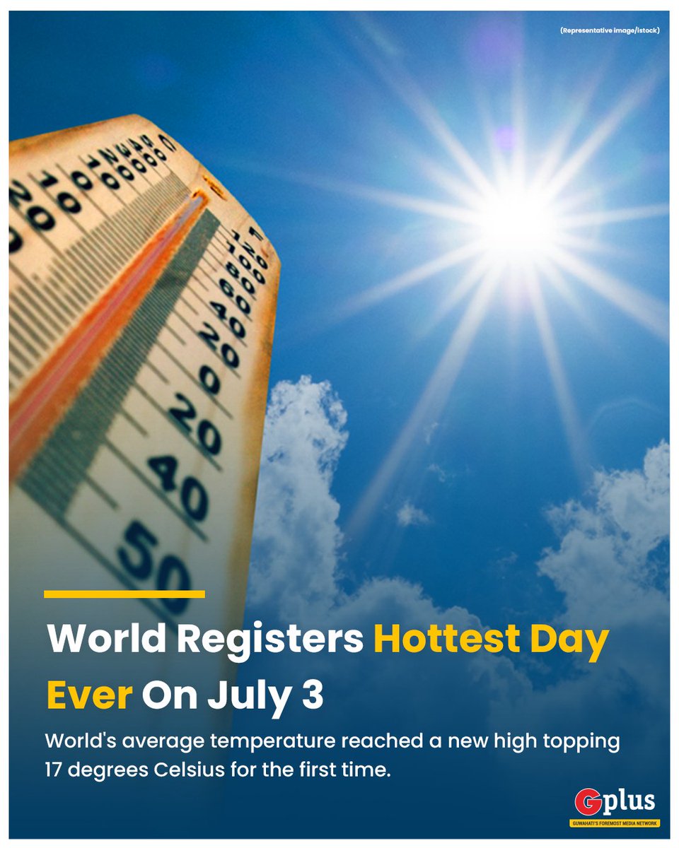 World's average temperature reached a new high on July 3, topping 17 degrees Celsius for the first time. 

#hottestday