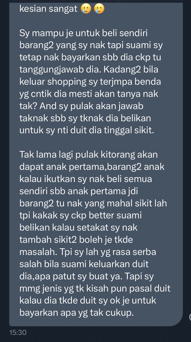 twtmalaywedding's tweet photo. ISU : GAJI ISTERI LEBIH TINGGI, SUAMI JALANKAN TANGGUNGJAWAB SAMPAI TIADA SIMPANAN. 

Alhamdulillah, bersyukur dapat suami yg bersungguh utk melaksanakan tanggungjawab dia. https://t.co/lLc7skBLm0