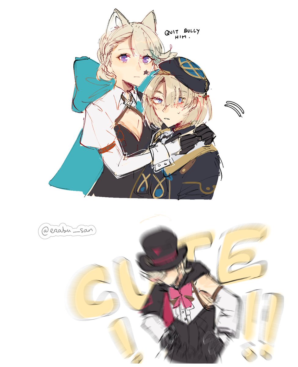 Erabu_san's tweet photo. Fontaine siblings

#Lyney #Lynette #Freminet #GenshinImpact https://t.co/2s36FhqtQq