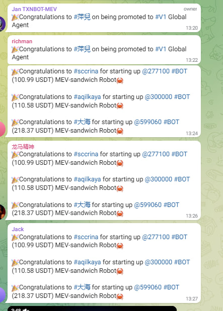 ahmadafiqnabil's tweet photo. TXNBOT can not only bring you long-term investment income, but also provide you with an entrepreneurial stage to realize your dream of wealth.
Marketing, you can get 10-45% commission of community arbitrage income. https://t.co/VvwyNZ5jmP