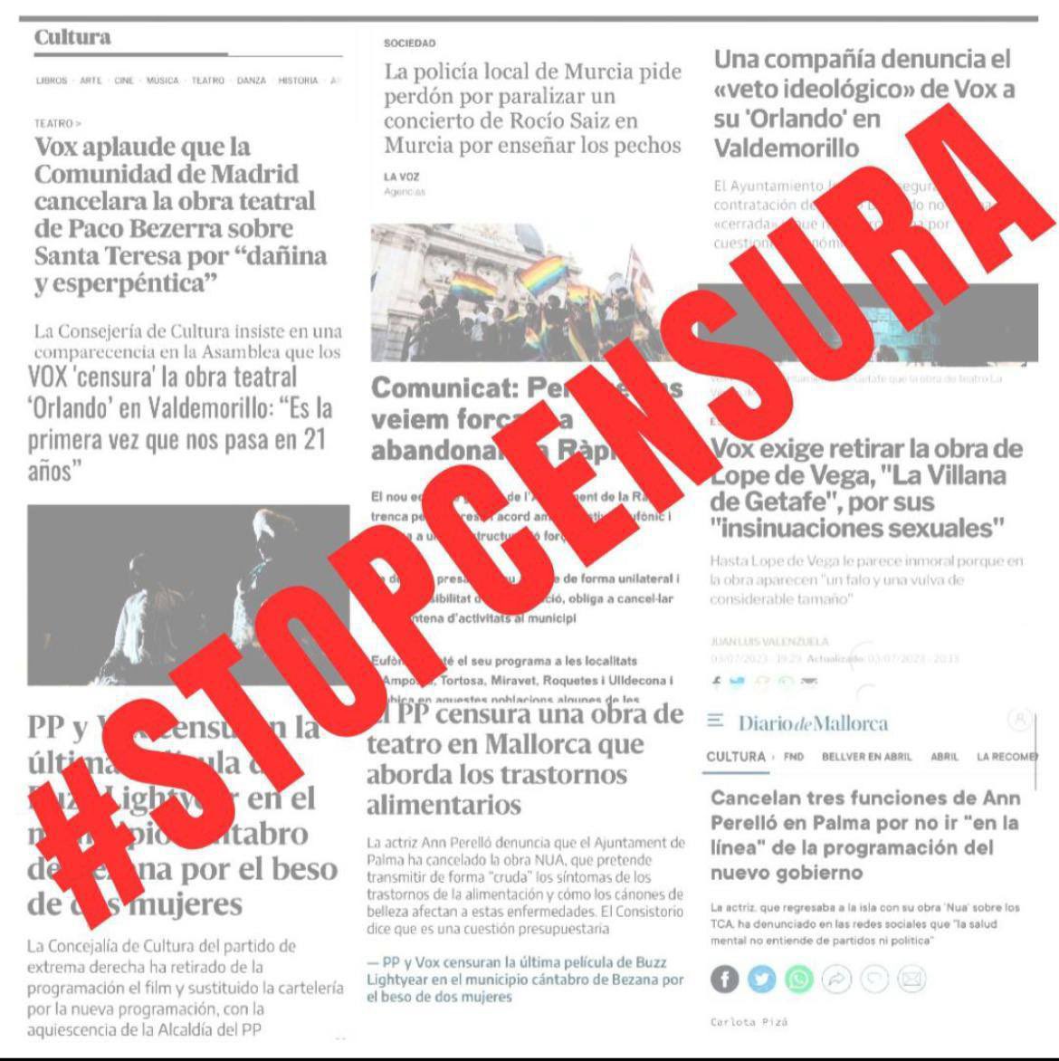 Sin cultura no hay democracia. 
#StopCensura