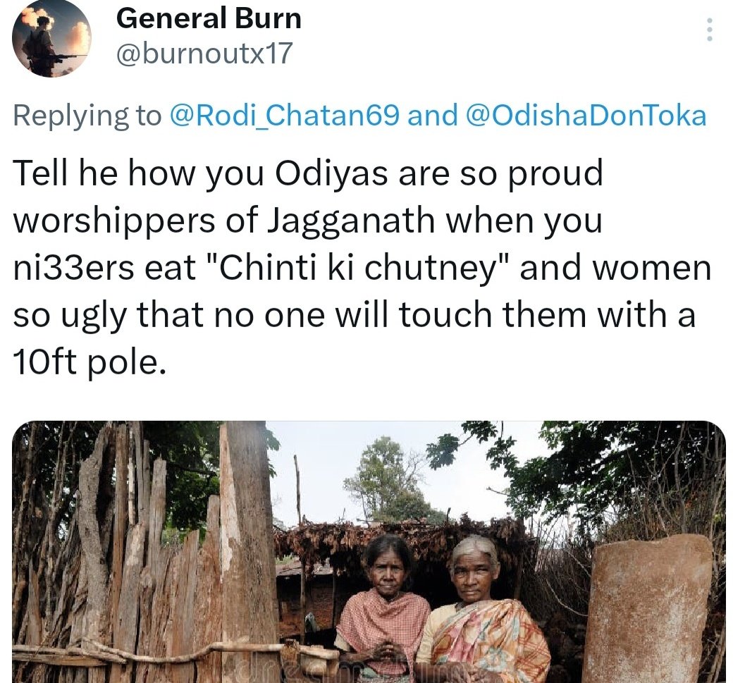 Really feel pity on your thought. You are mocking a poor old tribal lady. I can gladly touch her as she reminds me about #Shabri whose eaten berries were eaten by Shri Ram 🙏♥️

Kis mu se khud ko rajput kehta h tu?