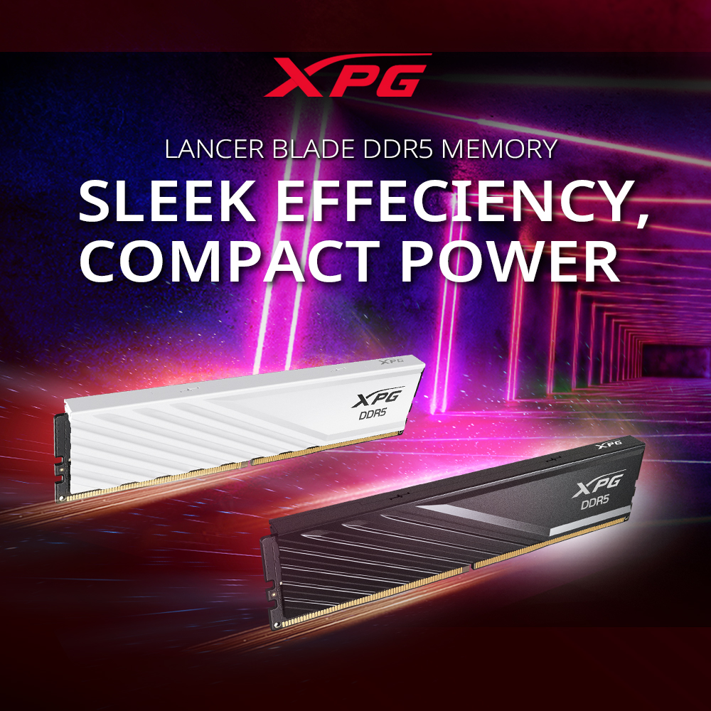 XPG_Global's tweet photo. Level up your game with the impressive XPG LANCER BLADE #DDR5 DRAM! 

We've gone all out, subjecting it to rigorous testing for unparalleled reliability and compatibility with AMD EXPO and XMP 3.0 overclocking. Brace yourself for mind-blowing performance.
#XPG #LANCERBLADE https://t.co/nK4o1QSuZf