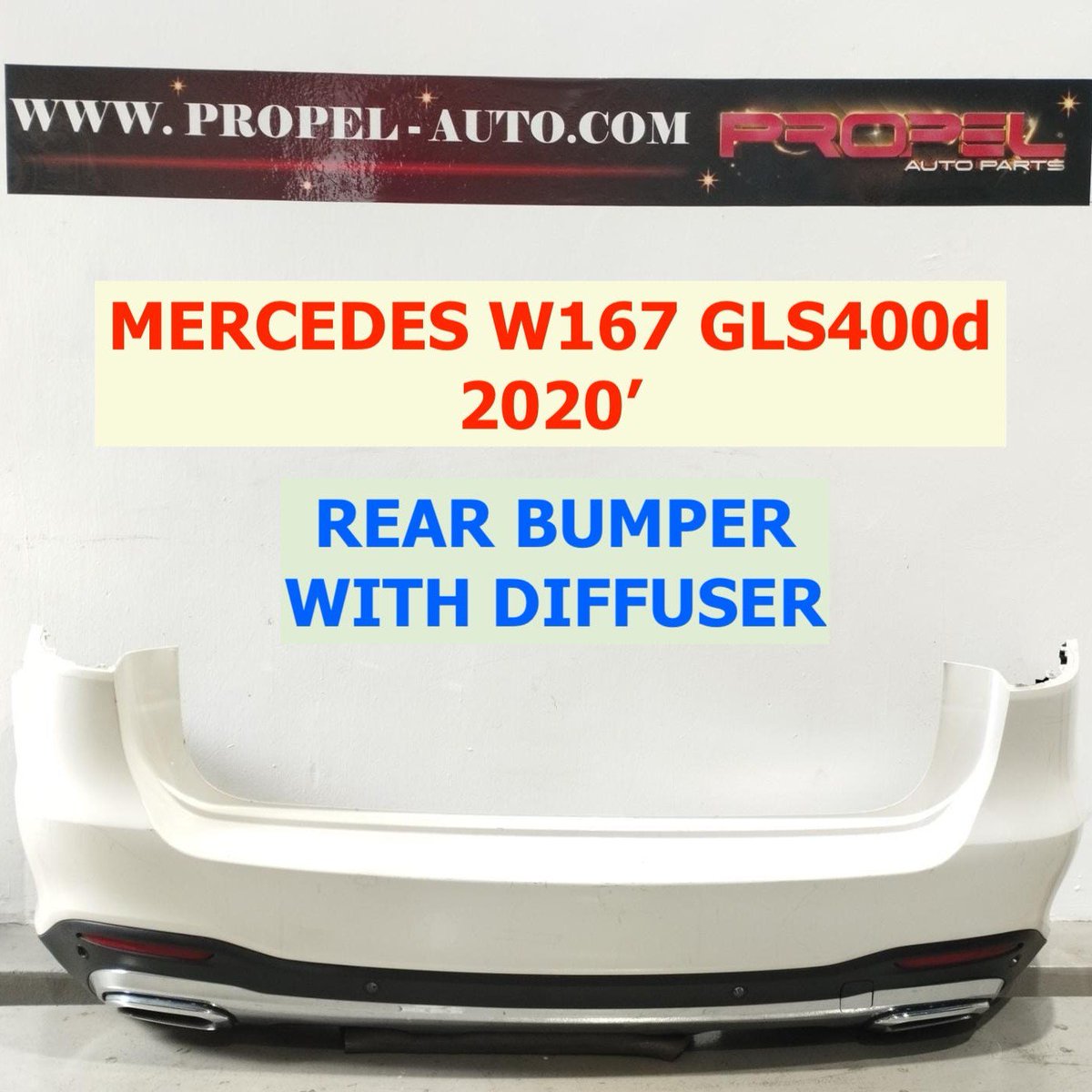 propelauto's tweet photo. #StockArrived Mercedes Benz W167 GLS400d 2020' Bodykit 🏎 

♻♻ Front Bumper with Glitter Grille | Rear Bumper with Diffuser | Side Steps ♻♻ 

Shop now at #PropelAutoParts #SG 

#GenuineParts #OriginalUsed #Singapore #SparePartShop #W167 #GLS400d #Mercedes #Bumpers #Shop #Now https://t.co/CVB33ti4Rz