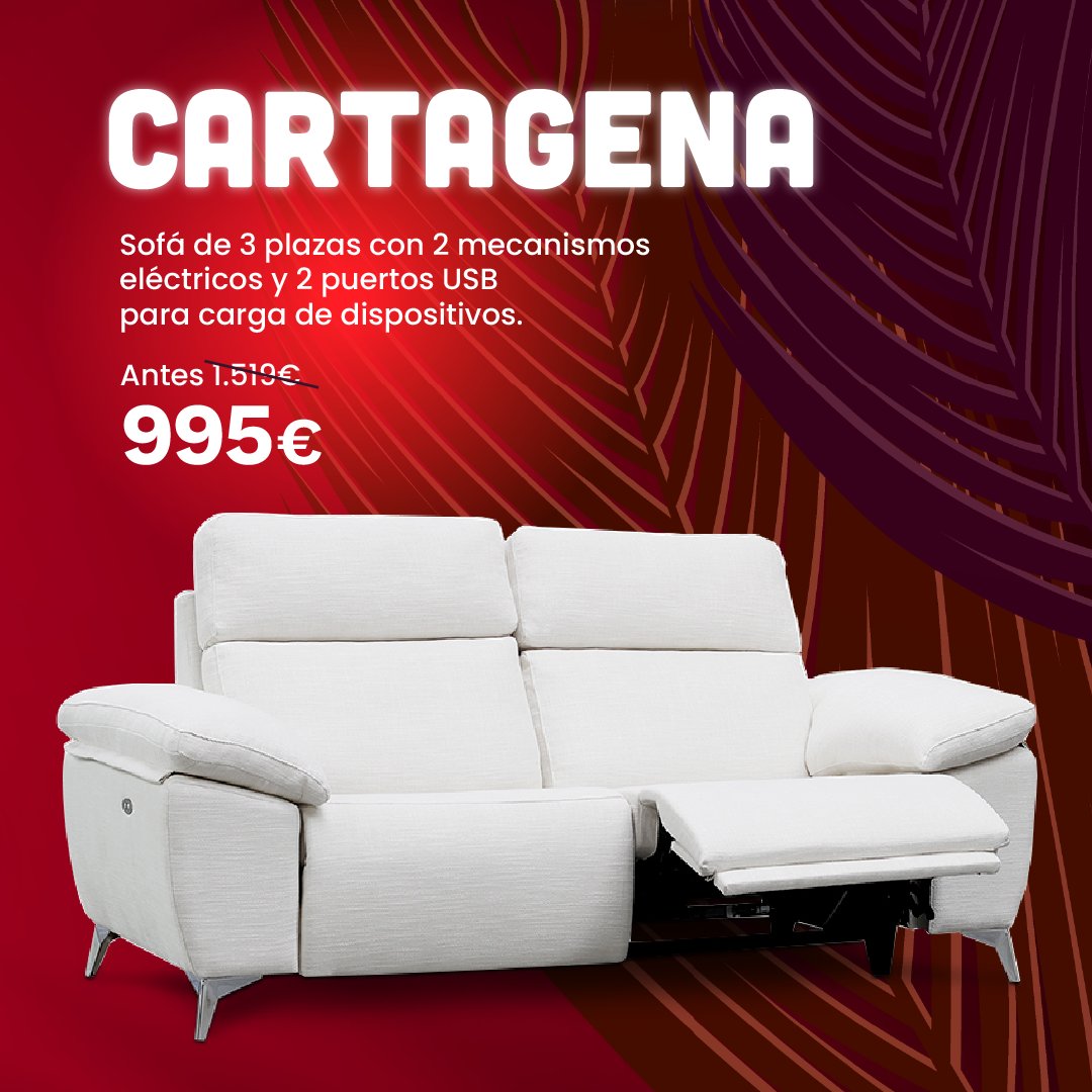 OKSofas_es's tweet image. Sofá de 3 plazas con 2 mecanismos eléctricos y ¡2 PUERTOS USB INCLUIDOS!

💥 Antes: 1.510€ - Ahora: 995€

Encuentra todo lo que necesitas en nuestras tiendas.
➡️ oksofas.es/buscador-de-ti…

#EstoyOK #OkSofás  #colchones #sillones #sofáscama #sofásrinconera #sofásrelax #rebajas