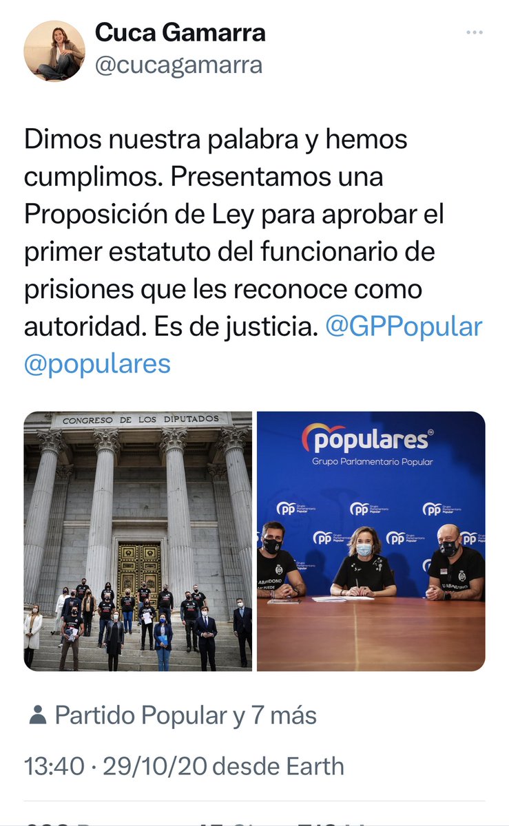 🔵 Ayer conocimos la breve alusión a funcionarios de prisiones en el Programa <a href="/ppopular/">Partido Popular</a>

La propuesta 264 puede incluir TODO o NADA

👉🏼 Lo esperamos TODO dado lo mucho trabajado y COMPROMETIDO
👉🏼 Confiamos que los Cambios en el Colectivo lleguen, o nos tendrán en frente ❌
#TAMPM