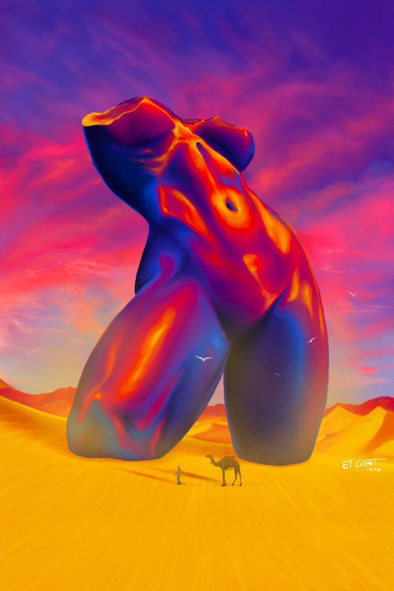 El_Cesart's tweet photo. Posting this here since @instagram thinks it’s too inappropriate for their platform 🤦🏾‍♂️
This is Remains of Hathor. Piece N8 in this series. I’ll be posting the rest of the pieces here from now on. 
Prints on https://t.co/mTOHVmNh1b
#elcesart #eroticart #bedroomart #eroticpainting https://t.co/IECN4bq9yk