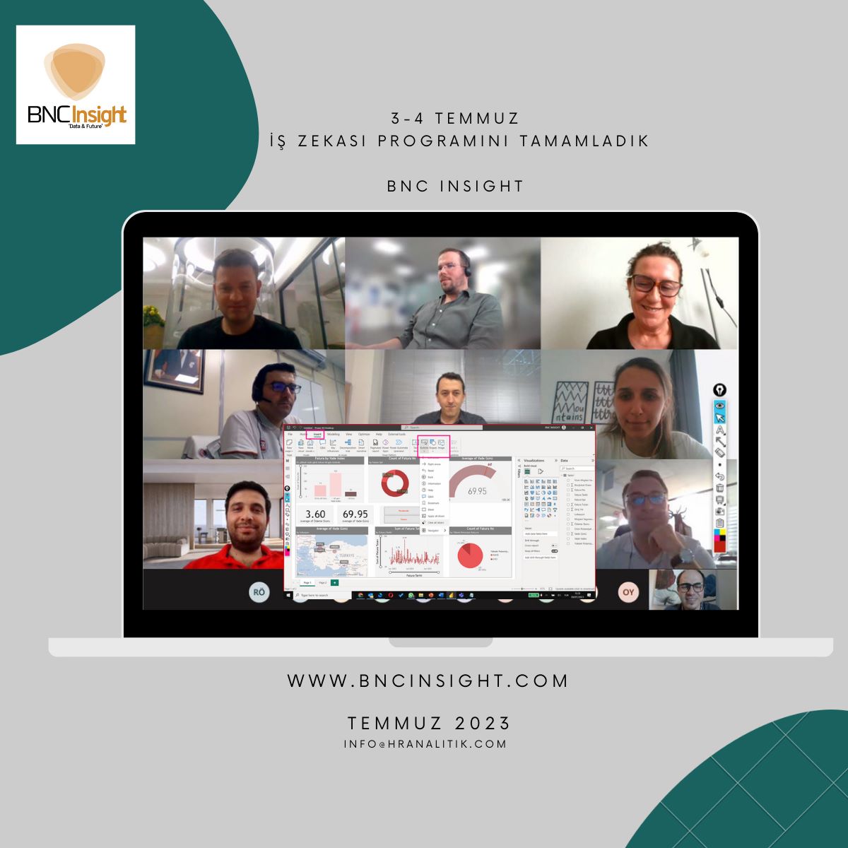 🚙 Temmuz ayına Veri gelişim programları ve güzel yorumlarla başlıyoruz.

⚡MEXT işbirliği ile gerçekleştirdiğimiz Programın sonunda katılımcılarımızın güzel yorumları, yine bize ve ekibimize enerji verdi desek, abartmış olmayız.🙏🏻

Gelecek veride, bekleriz.

#data #powerbi #BI