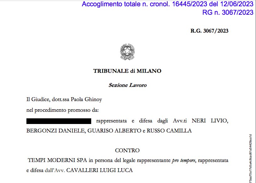 labour_lawyers's tweet photo. #Discriminazione 

Trib. Milano n. 16445/2023: costituisce un'ipotesi di discriminazione #diretta la mancata proroga del #contratto di #lavoro #somministrato a tempo #determinato se connessa all'insorgere dello stato di #gravidanza della lavoratrice->https://t.co/ebdXifmJsB https://t.co/HC98sQ1rhR