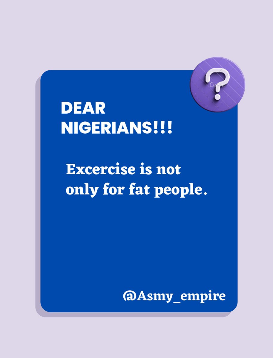 asmaobasheer's tweet photo. In this part of the world, exercise and workouts are typically associated with overweight or obese people. The reality about exercise is that it improves both your physical and mental well-being. 

#fitness #health #exercisemotivation https://t.co/pIknxTVg7Y