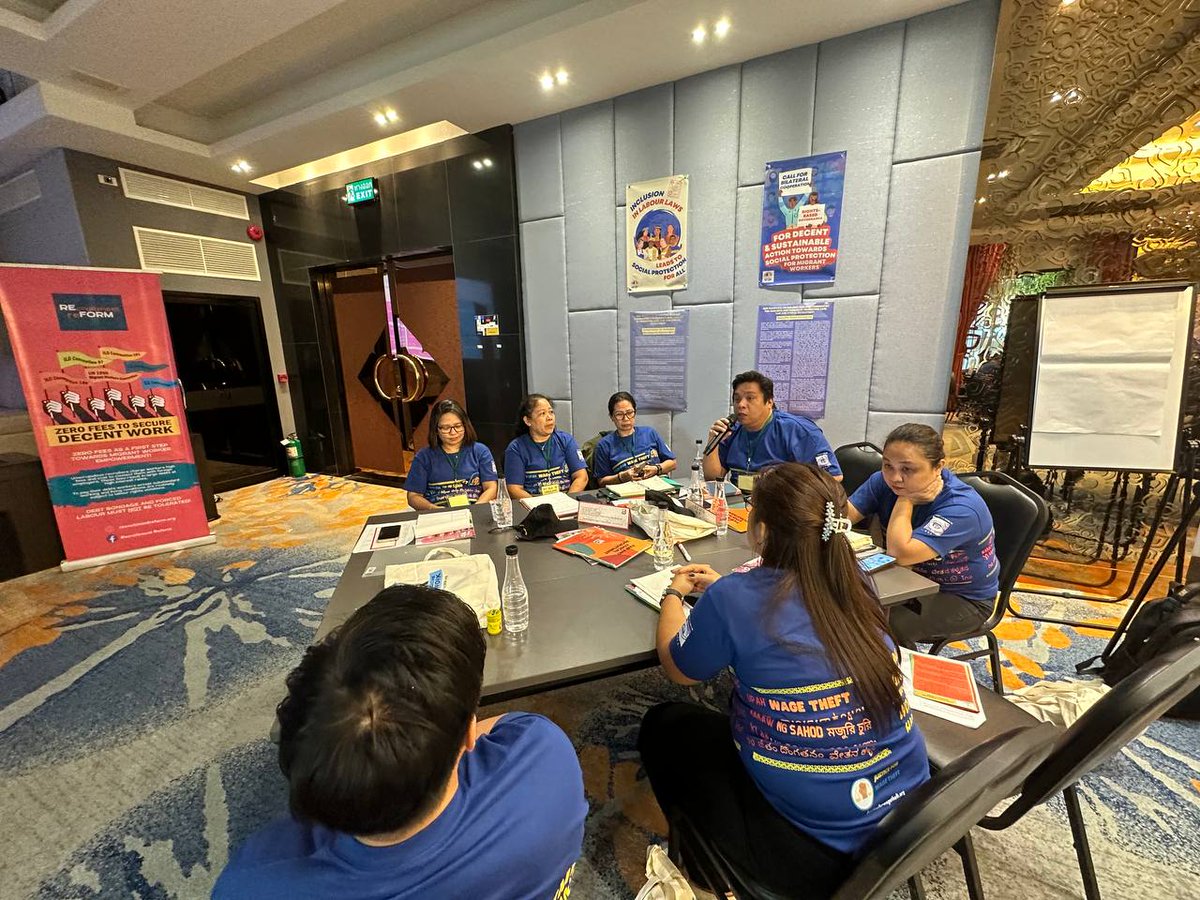 mfasia_'s tweet photo. Day 3 of Empowering the Migrant Rights Agenda opens with a dynamic breakout session on the GFMD and its thematics. Participants share insightful perspectives on the major issues faced by migrants and the recommendations they have for both CoOs  &amp;  CoDs
#MigrantsVoicesMFA https://t.co/yuwc0hQGPq