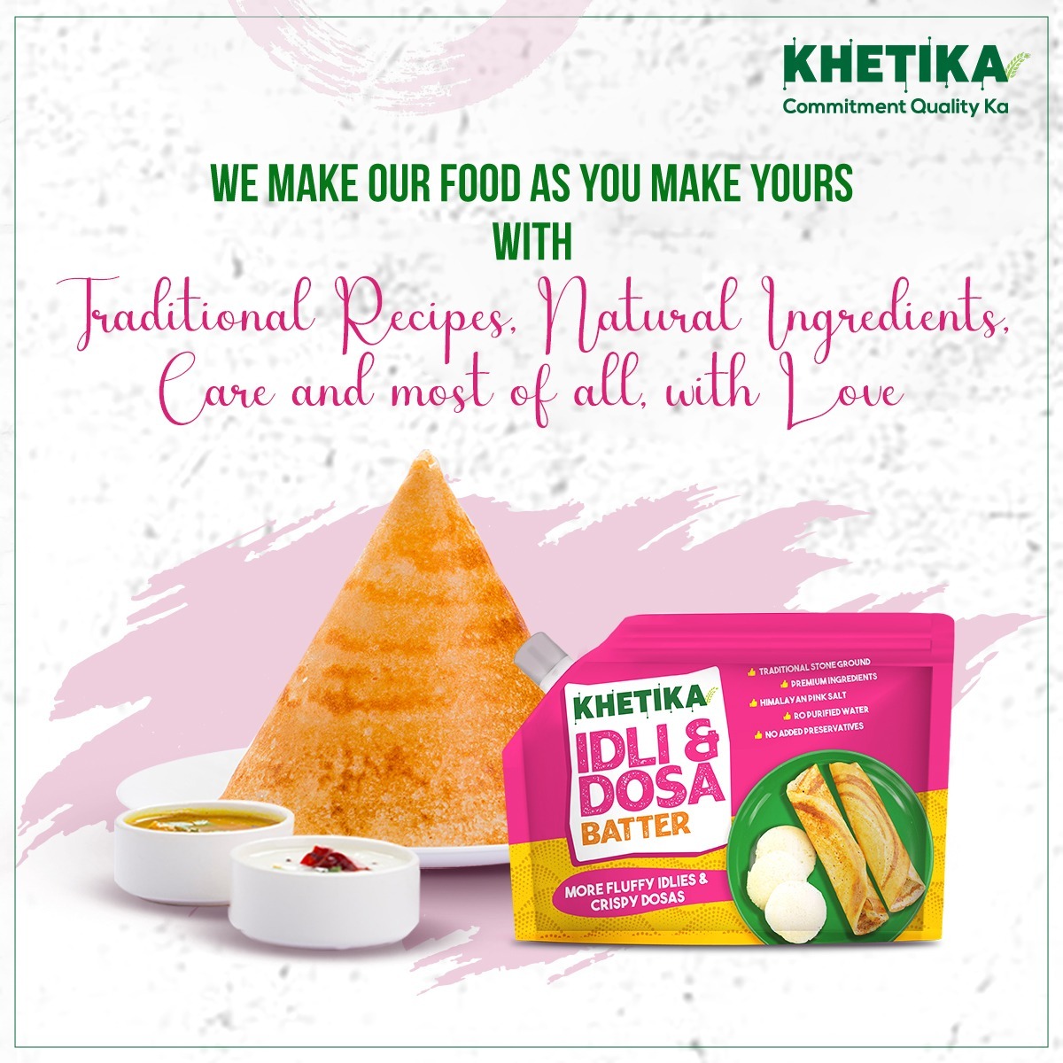 EatKhetika's tweet photo. A spoonful of love, a pinch of care, and a packet full of health.
We at Khetika bring to you the food that takes care of your well-being as you do for your loved ones.
#Khetika #KhetikaChoice #EveryHouseholdChoice #UncompromisedQuality #BuyNow #SuperiorQuality #HealthyFood https://t.co/Mkimu7Z4N2