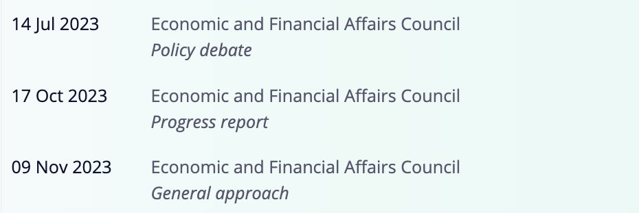 OPPEUFinance's tweet photo. The economic governance review package proved to be a priority for the Council when it was discussed at ECOFIN in June 2023.

In the provisional agenda for ECOFIN meetings until the end of the year, the aim is to reach an agreement in November.

🔗https://t.co/yRVFhjJLiU https://t.co/I8CEwgFsUt