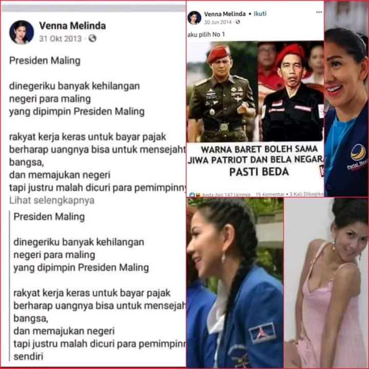 IraKaminsky75's tweet photo. Venna Melinda yang terkenal dan baik. @jokowi @PDemokrat @prabowo @NasDem #VennaMelinda https://t.co/dI67p90gzr