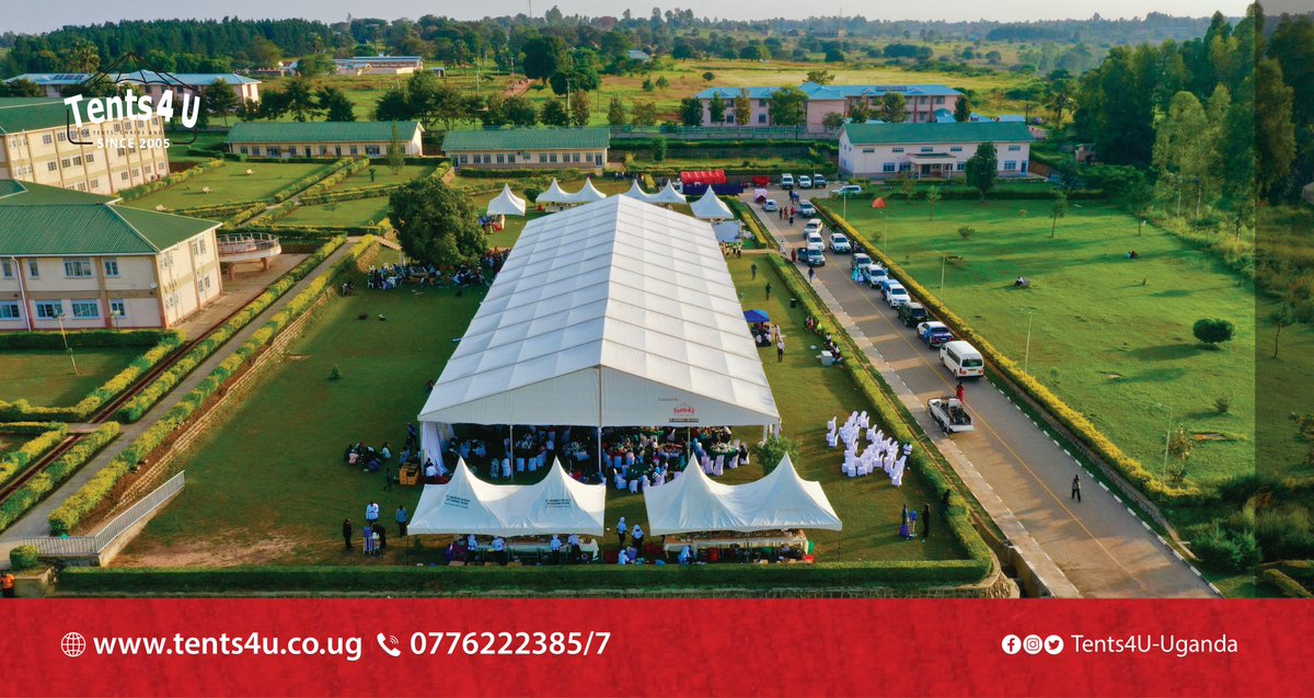 Create a magical world that fills the air with warmth and love.
Cater for your next event with our extensive range of function hire equipment.
___
Get in touch with us.
+256 0414 222 385, 0393 286042, 0776 222 387
info@tents4u.co.ug

#Tents4U #TentWedding #Weddings