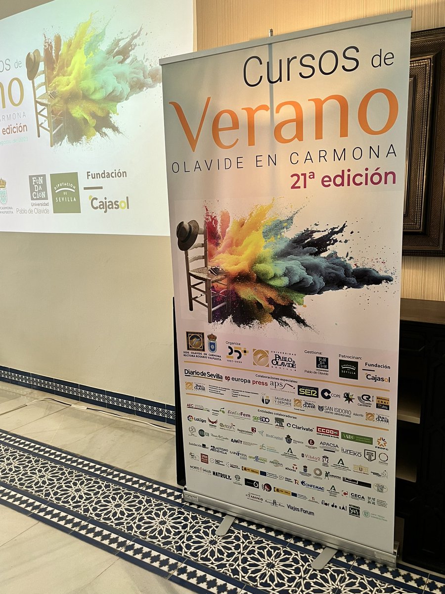 Hoy participamos en el curso de verano de <a href="/pablodeolavide/">Pablo de Olavide</a> sobre nuestro sector. “Retos y oportunidades del sistema de garantías en la financiación de pymes y autónomos”. Lo inauguran el director del curso, <a href="/a_trujilloponce/">Antonio Trujillo-Ponce</a> , Javier Glez de Lara y José M. Alba de <a href="/EconoHaciendAND/">Consejería de Economía, Hacienda, Fondos UE 🇪🇺</a>