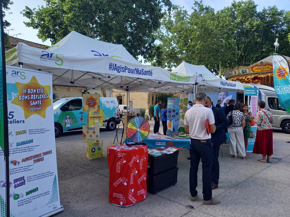 DJARSOccitanie's tweet photo. Et c'est parti ! Bel été bon réflexes en Occitanie ! Merci @OTAiguesMortes, @EFS_Sante, @Loxamed, @mutualite_fr, @cpam30, @AgencePrimum, @ReseauC2DS et toutes les équipes @ARS_OC ! Rendez-vous tout l'été dans nos 34 sites ! Bonnes vacances santé avec @ARS_OC https://t.co/dUji2wR9XQ