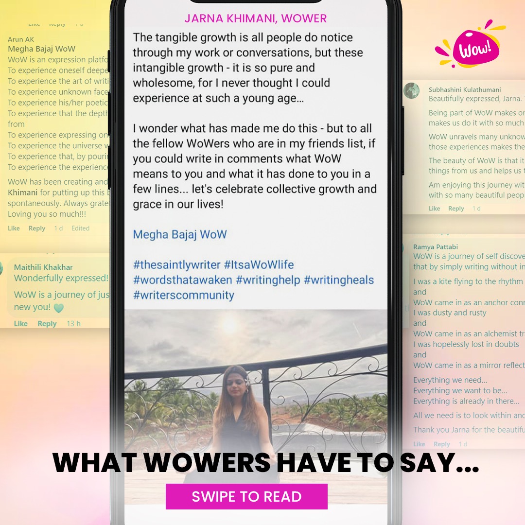 ItsaWoWlifeMB's tweet photo. This #WoWWednesday is a moment to cherish for me as a #WoWer shared a post of gratitude & amazing comments just kept flowing in from fellow WoWers...
Sharing the #powerofwords with others through the #WoWOnlineWorkshop truly defines- what you send out, comes back manifold to you https://t.co/jceRGf0fbn