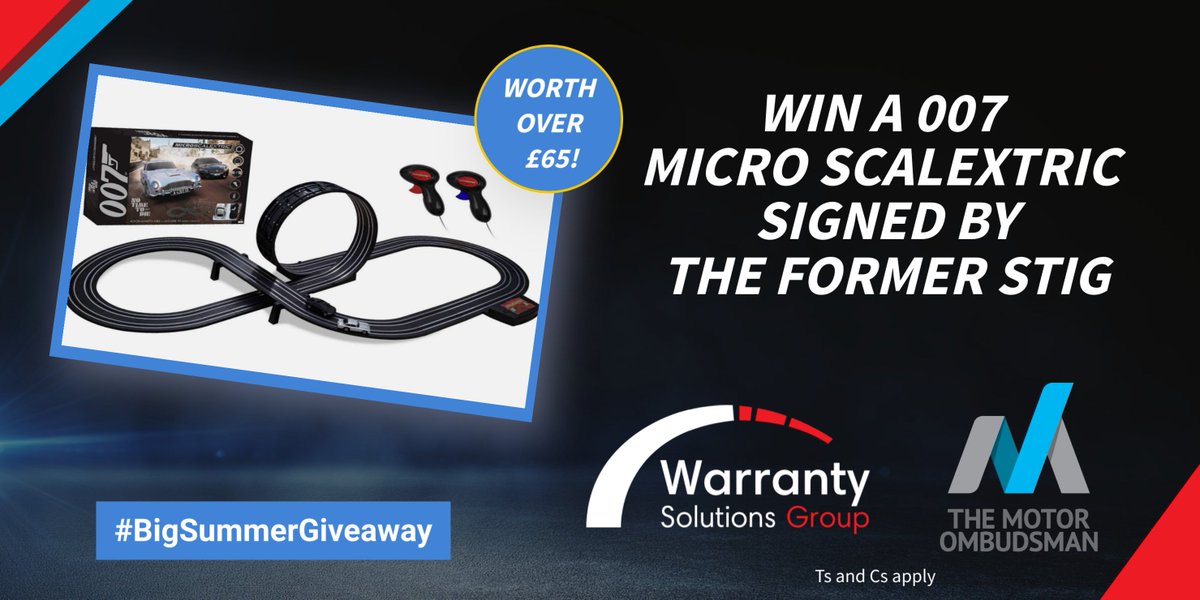 WarrantySG's tweet photo. #WIN this Scalextric 007 Bond edition – personally signed by Daniel Craig’s stunt double and our Brand Ambassador, @BenCollinsStig! 

To enter:

👉 Follow both @WarrantySG &amp; @Motor_Ombudsman
🗨️ Comment your fave driving song
🔄 Retweet this post

T&amp;C’s: https://t.co/9hSQlIC7Vj https://t.co/MXH1njMRIy