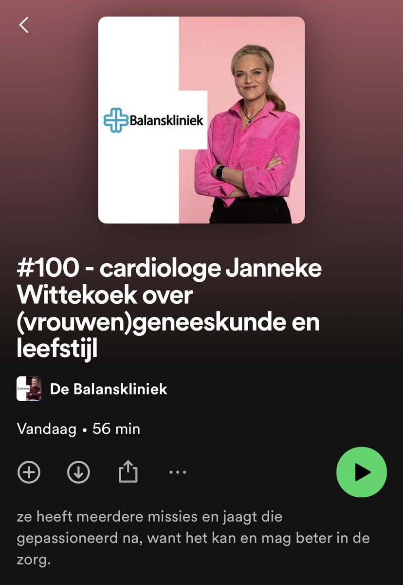 Bram Bakker (@drbrambakker) on Twitter photo Het is een jubileumdag! De 100e aflevering van onze podcast <a href="/Balanskliniek/">Balanskliniek</a> staat online. En omdat cardiologe <a href="/DokterJanneke/">Janneke Wittekoek</a> de gast was in de best beluisterde aflevering tot op heden krijgt zij de primeur van een tweede gesprek, zo’n 2,5 jaar na het eerste… Het is een jubileumdag! De 100e aflevering van onze podcast <a href="/Balanskliniek/">Balanskliniek</a> staat online. En omdat cardiologe <a href="/DokterJanneke/">Janneke Wittekoek</a> de gast was in de best beluisterde aflevering tot op heden krijgt zij de primeur van een tweede gesprek, zo’n 2,5 jaar na het eerste…