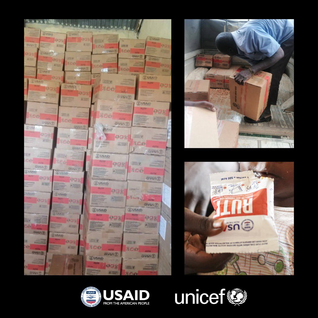 @UNICEF & partners delivered health & nutrition supplies including #RUTF to remote areas in Central Darfur, #Sudan, which is very hard to reach amidst ongoing conflict. Thanks to the support of @USAIDSavesLives, 1,000 young children are being treated and saved from malnutrition
