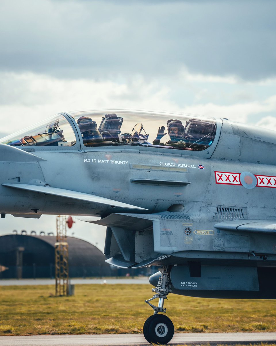 George Russell (@georgerussell63) on Twitter photo Mavericks. 💙
An experience of a lifetime having the chance to fly a Typhoon Fighter Jet.
Seeing the teamwork, camaraderie and skillset within the whole of the RAF, I truly understand why it’s such an honour to work for the Royal Air Force.
<a href="/RoyalAirForce/">Royal Air Force</a> <a href="/RAFTyphoonTeam/">RAF Typhoon Display Team</a> Mavericks. 💙
An experience of a lifetime having the chance to fly a Typhoon Fighter Jet.
Seeing the teamwork, camaraderie and skillset within the whole of the RAF, I truly understand why it’s such an honour to work for the Royal Air Force.
<a href="/RoyalAirForce/">Royal Air Force</a> <a href="/RAFTyphoonTeam/">RAF Typhoon Display Team</a>